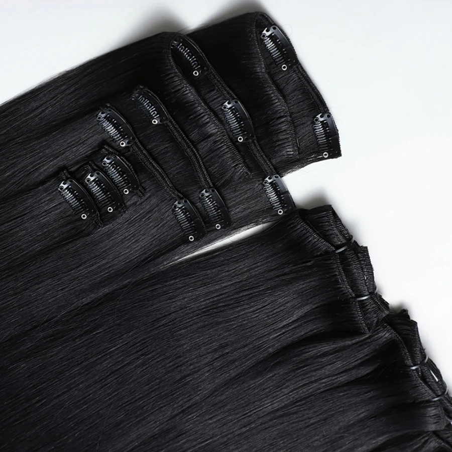 ক্লিপ ইন হেয়ার এক্সটেনশন রেমি হিউম্যান হেয়ার